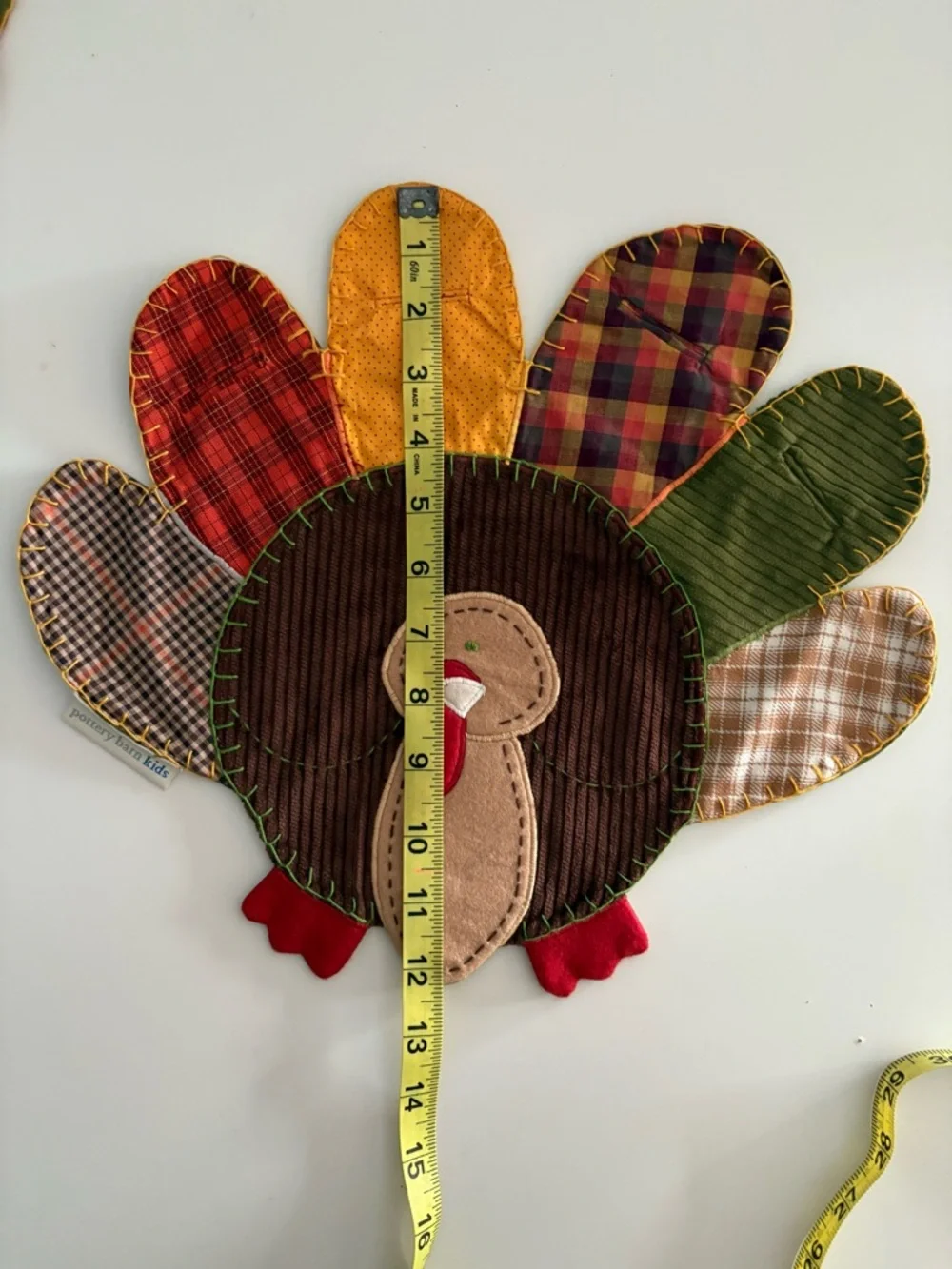 Pottery Barn Quilted Turkey Thanksgiving Placemats w/ Silverware Holders 4